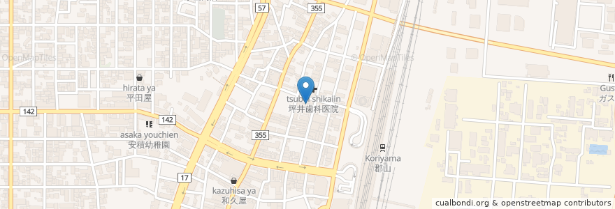 Mapa de ubicacion de 江戸前 春鮨 en Japonya, 福島県, 郡山市.