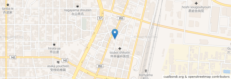 Mapa de ubicacion de 門土庵 en 日本, 福島県, 郡山市.