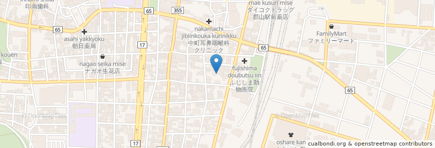 Mapa de ubicacion de 熊野神社 en اليابان, فوكوشيما, 郡山市.