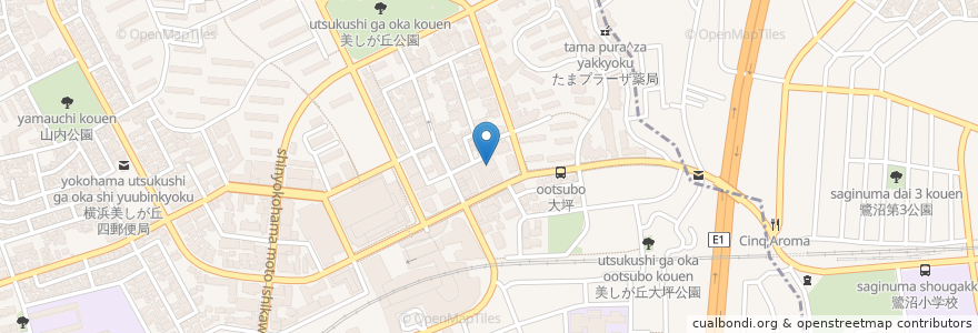 Mapa de ubicacion de トーマス en 일본, 가나가와현, 川崎市, 青葉区, 宮前区.
