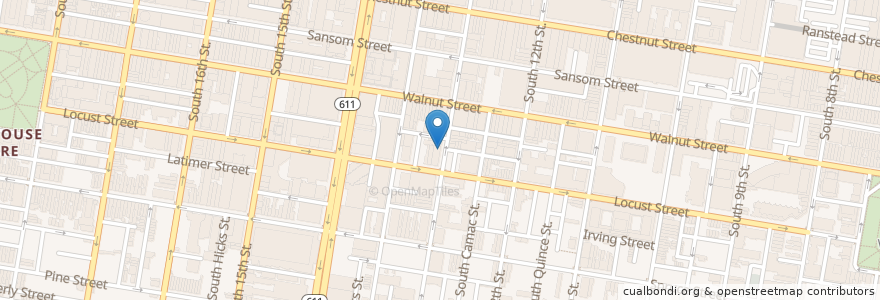 Mapa de ubicacion de Green Eggs Cafe en الولايات المتّحدة الأمريكيّة, بنسيلفانيا, Philadelphia County, فيلادلفيا.