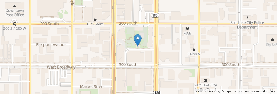 Mapa de ubicacion de Bangkok Terrace en États-Unis D'Amérique, Utah, Salt Lake County, Salt Lake City.