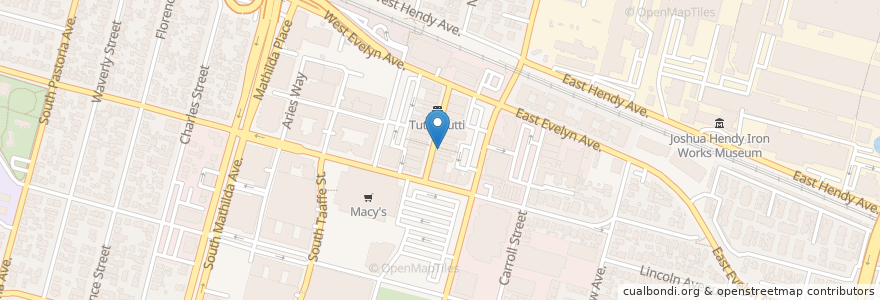 Mapa de ubicacion de Roberto's Cantina en Amerika Syarikat, California, Santa Clara County, Sunnyvale.