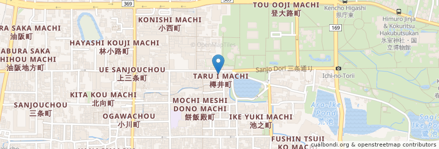 Mapa de ubicacion de 玉木耳鼻咽喉科 en Japan, Präfektur Nara, 奈良市.