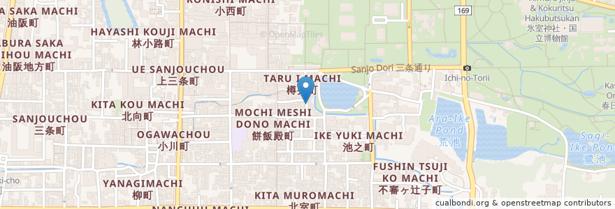 Mapa de ubicacion de 書道教室 en Jepun, 奈良県, 奈良市.