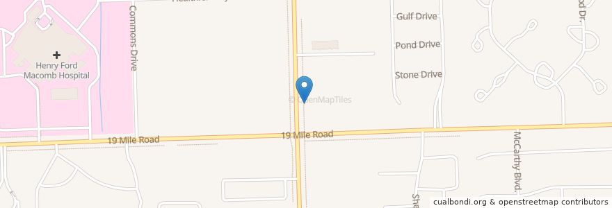 Mapa de ubicacion de Garfield School en United States, Michigan, Macomb County, Clinton Township.