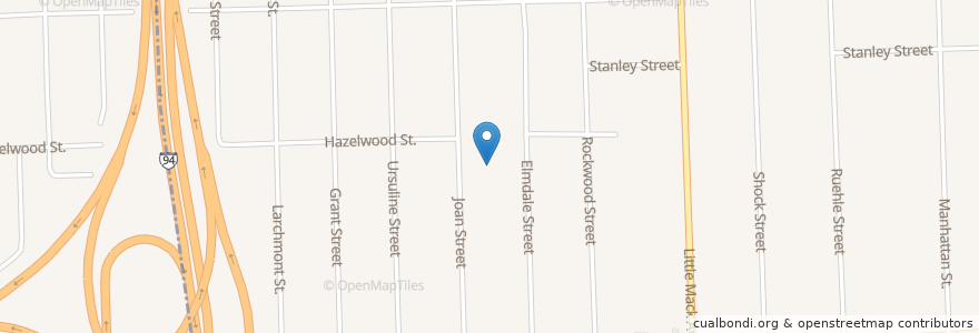 Mapa de ubicacion de Greenwood Elementary School en Estados Unidos Da América, Michigan, Macomb County, Saint Clair Shores.