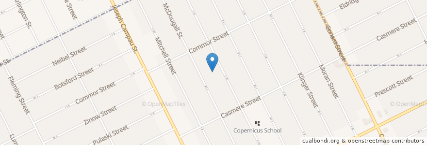 Mapa de ubicacion de Immaculate Conception School en アメリカ合衆国, ミシガン州, Wayne County, Detroit, Hamtramck.