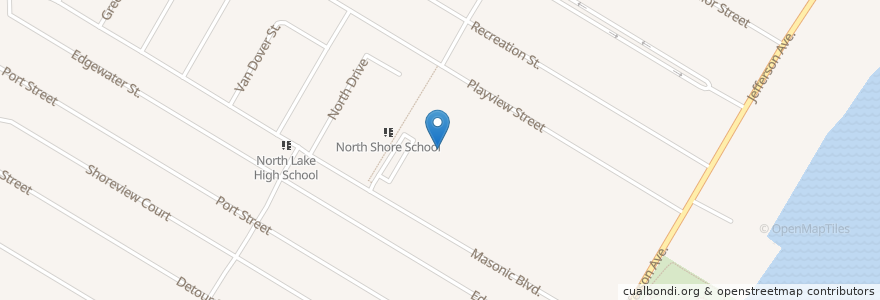 Mapa de ubicacion de John F Kennedy Middle School en Estados Unidos Da América, Michigan, Macomb County, Saint Clair Shores.