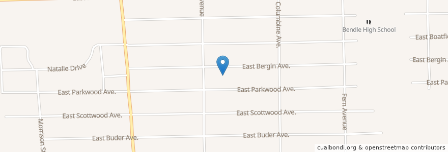 Mapa de ubicacion de Lamb Junior High School en Amerika Syarikat, Michigan, Genesee County, Burton.