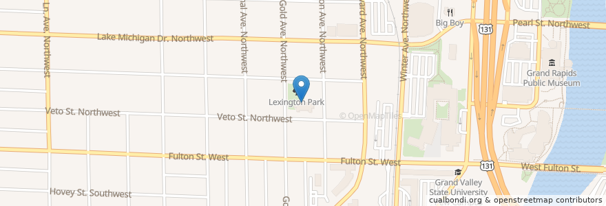 Mapa de ubicacion de Lexington School en Соединённые Штаты Америки, Мичиган, Kent County, Grand Rapids.