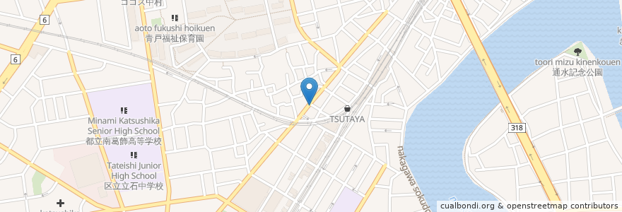 Mapa de ubicacion de ミズホ薬局 en 日本, 东京都/東京都, 葛飾区.