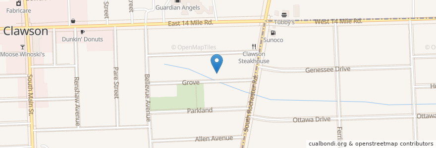 Mapa de ubicacion de Parkland School en États-Unis D'Amérique, Michigan, Oakland County, Clawson.