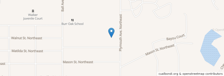 Mapa de ubicacion de Plymouth School en アメリカ合衆国, ミシガン州, Kent County, Grand Rapids.