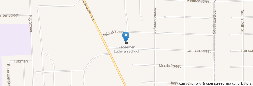 Mapa de ubicacion de Redeemer Lutheran School en الولايات المتّحدة الأمريكيّة, ميشيغان, Saginaw County, City Of Saginaw.