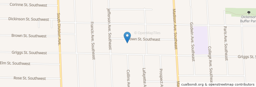 Mapa de ubicacion de Saint Francis Xavier School en United States, Michigan, Kent County, Grand Rapids.