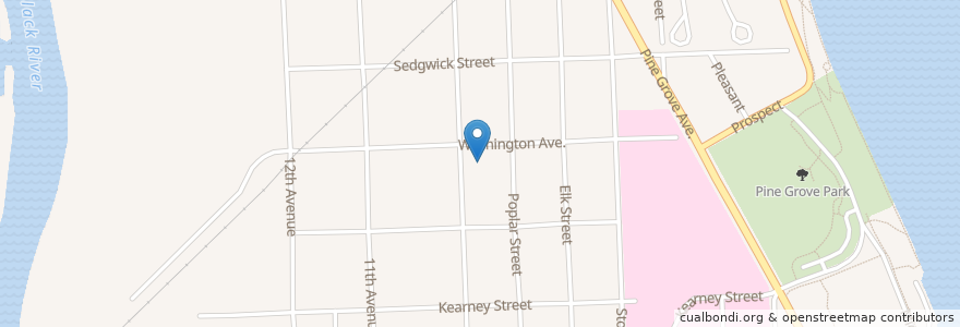 Mapa de ubicacion de Jefferson School en Stati Uniti D'America, Michigan, Saint Clair County, Port Huron.