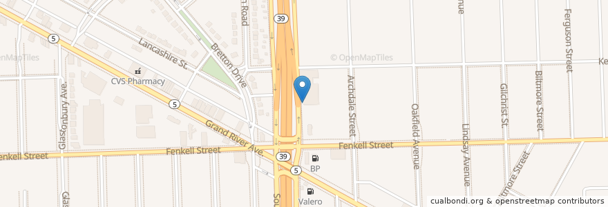 Mapa de ubicacion de New Saint Paul Tabernacle Church of God in Christ en 美利坚合众国/美利堅合眾國, 密歇根州, Wayne County, Detroit.