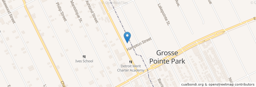Mapa de ubicacion de Victors' Center en Verenigde Staten, Michigan, Wayne County, Detroit.