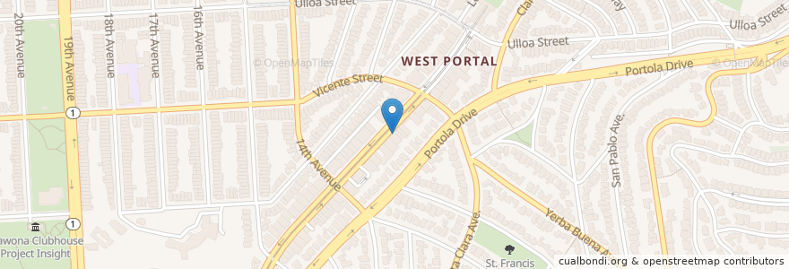 Mapa de ubicacion de Portal's Tavern en Stati Uniti D'America, California, San Francisco, San Francisco.