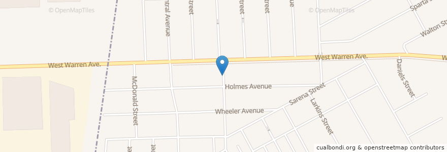 Mapa de ubicacion de Fair Hill Missionary Baptist Church en Estados Unidos De América, Míchigan, Wayne County, Detroit.