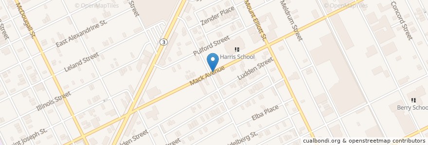 Mapa de ubicacion de Bethlehem Assembly Full Gospel Baptist Church en United States, Michigan, Wayne County, Detroit.