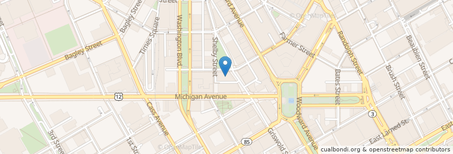 Mapa de ubicacion de Michigan Institute for Construction Trades en Amerika Syarikat, Michigan, Detroit.