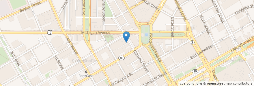 Mapa de ubicacion de Jessie C Kennedy Institute en الولايات المتّحدة الأمريكيّة, ميشيغان, ديترويت.