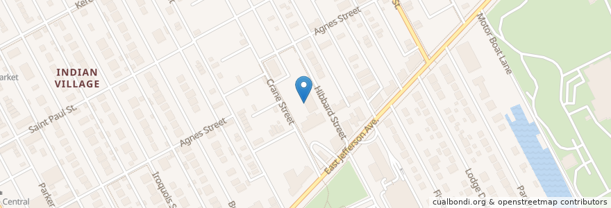 Mapa de ubicacion de Julia Ward Howe Elementary School en Stati Uniti D'America, Michigan, Wayne County, Detroit.