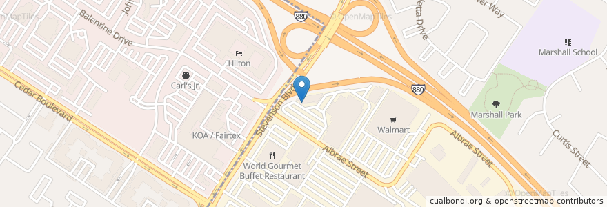 Mapa de ubicacion de Fu Lam Moon Restaurant en Stati Uniti D'America, California, Contea Di Alameda, Fremont, Newark.