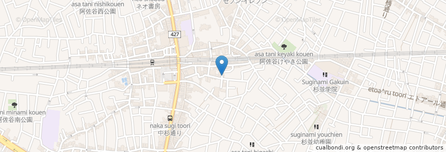 Mapa de ubicacion de DRAWBER en Jepun, 東京都, 杉並区.