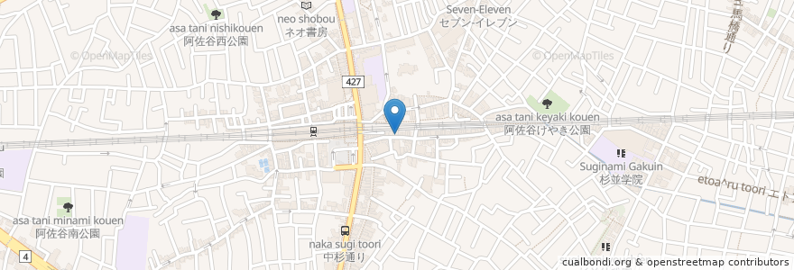 Mapa de ubicacion de とん亭 en Giappone, Tokyo, 杉並区.
