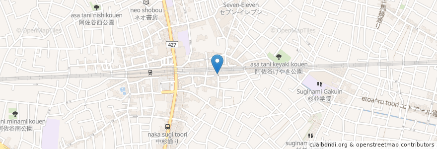 Mapa de ubicacion de にしぶち en 日本, 東京都, 杉並区.