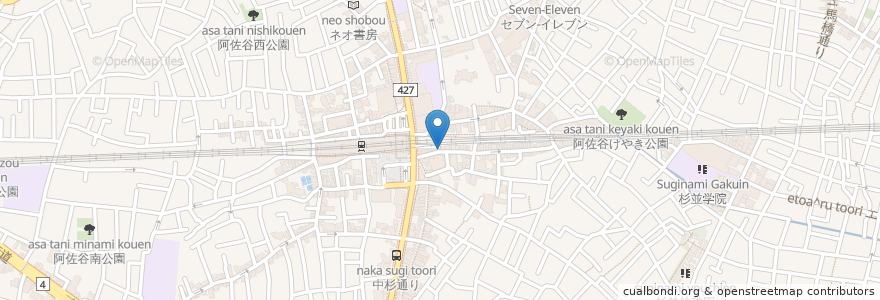 Mapa de ubicacion de ホープ軒 en Japonya, 東京都, 杉並区.