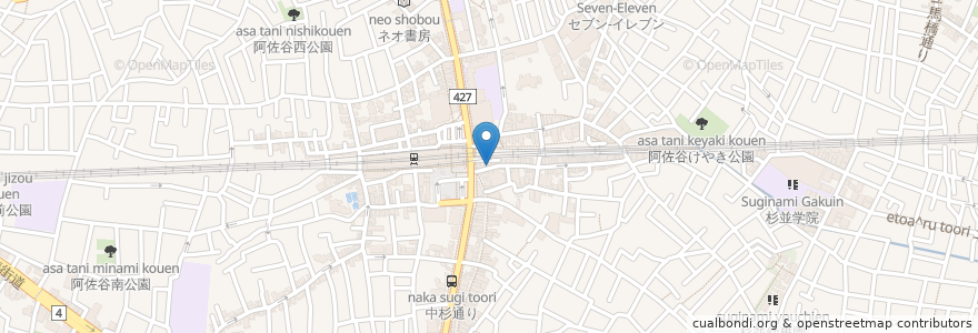 Mapa de ubicacion de 焼肉屋 はせ川 en Jepun, 東京都, 杉並区.