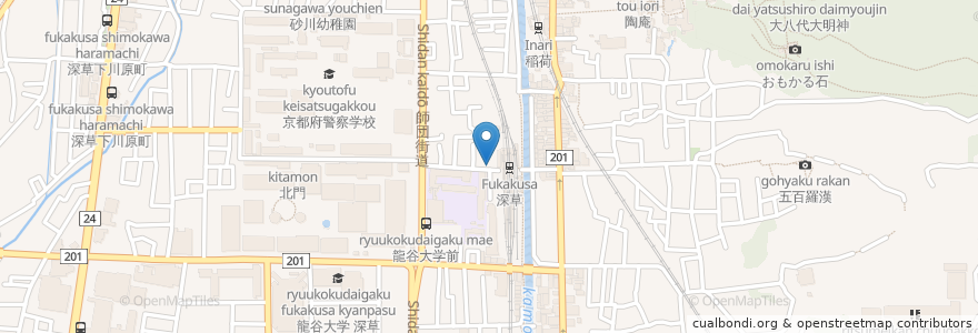 Mapa de ubicacion de COLORADO en Japan, 京都府, Kioto, 伏見区.