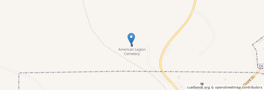 Mapa de ubicacion de American Legion Cemetery en Stati Uniti D'America, Illinois, Union County.