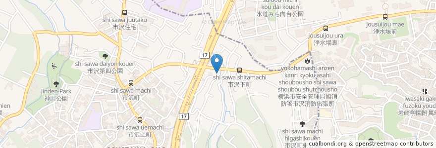 Mapa de ubicacion de ほしの歯科 en 日本, 神奈川縣, 横滨市, 保土ヶ谷区.