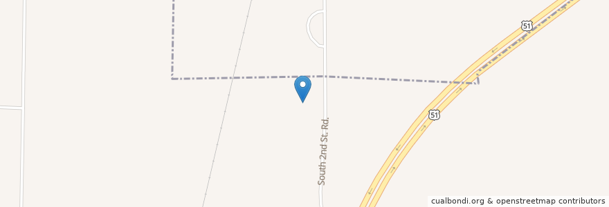 Mapa de ubicacion de Irvington Cemetery en United States, Illinois, Washington County.