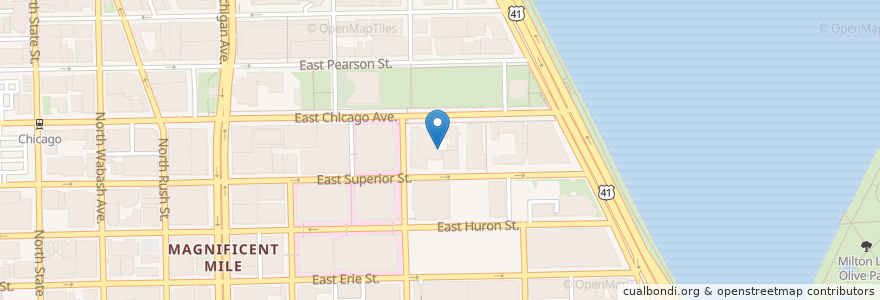 Mapa de ubicacion de Northwestern University Feinberg School of Medicine en Estados Unidos De América, Illinois, Chicago.