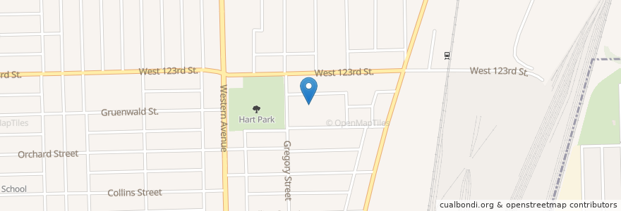 Mapa de ubicacion de Paul Revere Elementary School en Verenigde Staten, Illinois, Blue Island.