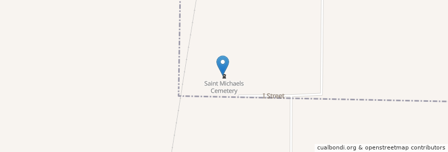 Mapa de ubicacion de Saint Michaels Cemetery en États-Unis D'Amérique, Illinois, Washington County, Radom.