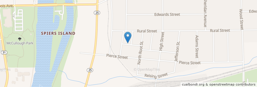 Mapa de ubicacion de Saint Michaels School en United States, Illinois, Kane County, Aurora.