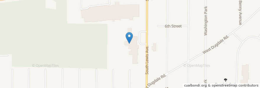 Mapa de ubicacion de Thomas Jefferson Middle School en United States, Illinois, Waukegan.