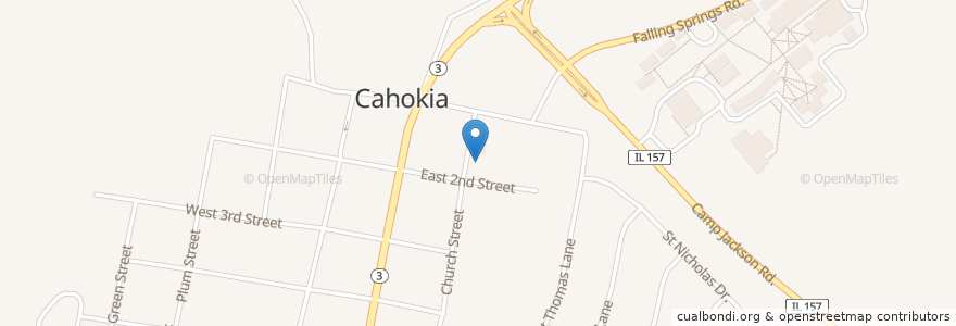 Mapa de ubicacion de Holy Family Cemetery en الولايات المتّحدة الأمريكيّة, إلينوي, Cahokia.