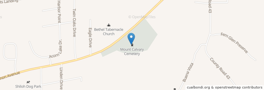Mapa de ubicacion de Mount Calvary Cemetery en United States, Illinois, Shiloh.