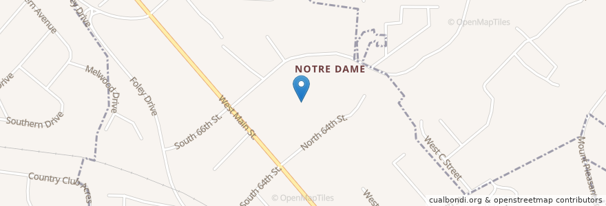Mapa de ubicacion de Notre Dame High School en États-Unis D'Amérique, Illinois, Belleville.