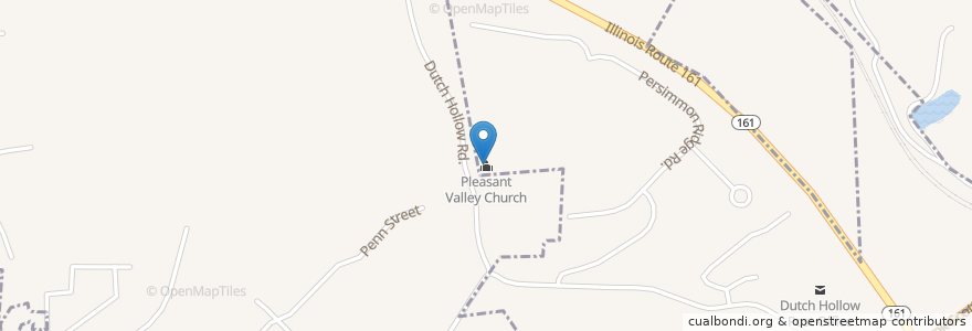 Mapa de ubicacion de Pleasant Valley Church en Vereinigte Staaten Von Amerika, Illinois, Belleville.