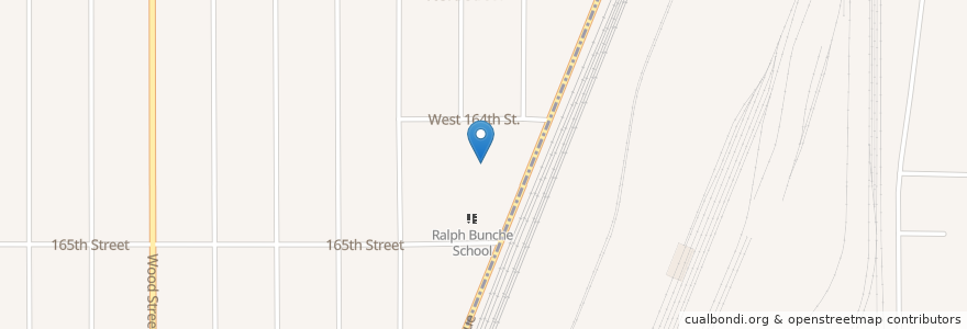 Mapa de ubicacion de Ralph Bunche School en United States, Illinois, Markham.