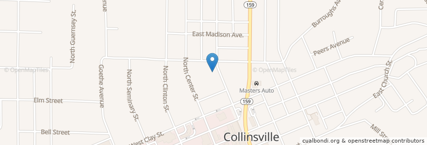 Mapa de ubicacion de Saint Peter and Paul Catholic School en Соединённые Штаты Америки, Иллинойс, Collinsville.
